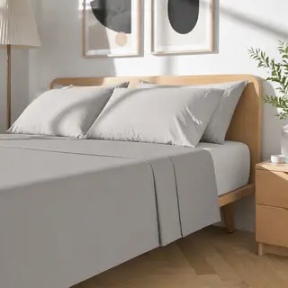 Completo Letto Matrimoniale Cotone Grigio Scuro - Nicoletta