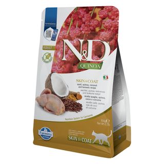 Zestaw promocyjny druga sztuka - 50% N&D Quinoa Cat Skin&Coat Quail 300g