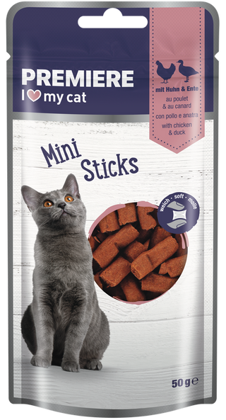 Zestaw promocyjny 3+1 za 1 grosz Premiere Mini Sticks Kurczak, Kaczka 50g