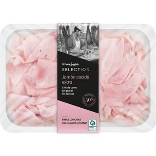 El Corte Ingles Selection Jamón Cocido 50% Raza Duroc En Finas Lonchas Colocadas A Mano Sin Gluten Sin Lactosa Envase 150 G