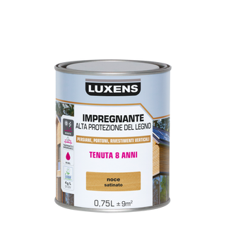 Impregnante Protettivo Per Legno Base Acqua Noce Alta Protezione Luxens 750ml