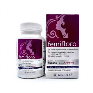 Avalife Femiflora Probiotics Cranberry Capsules, 30 Count