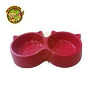 GAMELLE DOUBLE EN PLASTIQUE SOLIDE