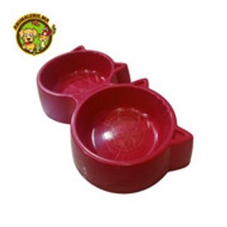 GAMELLE DOUBLE EN PLASTIQUE SOLIDE
