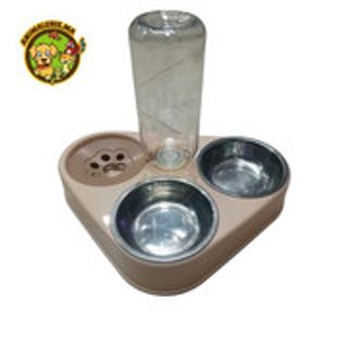 DISTRIBUTEURE D'EAU ET DOUBLE GAMELLE EN INOX