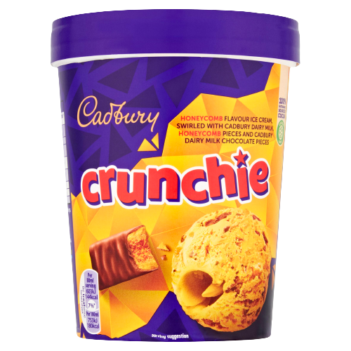 Cadbury Crunchie Honeycomb Flavoured Ice Cream 480Ml