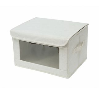 სათავსო ყუთი/Minimalist Lidded Storage Box with Transparent Window (L)