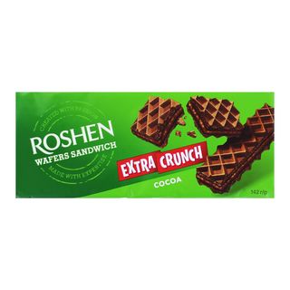 Roshen - ვაფლი "Wafers Sandwich Crunch" შოკოლადი 142გ