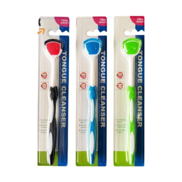 Active Tongue Brush Pack, Black/Blue/Green