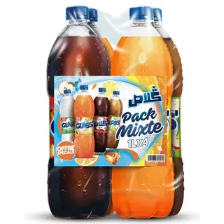 Pack 4 bouteilles PET 1L Glass