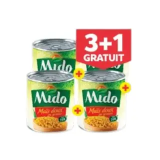 Maïs doux 3x1/4 + maïs 1/4 gratuit - MIDO