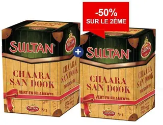 2 boîtes de thé vert en filaments Sandook 200g -50% sur le 2ème - SULTAN