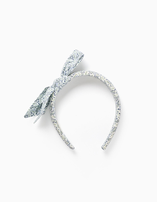 Bandolete acolchoada com laço floral You&Me para menina, branco/azul/verde, Tamanho Único