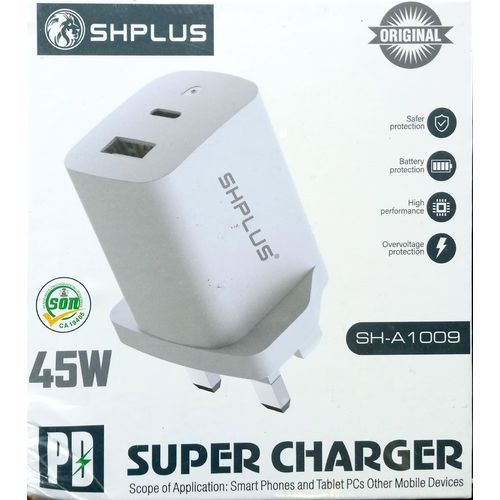 Shplus Super Fast Dual Charger, 45W