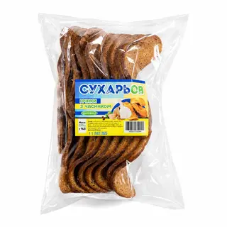 Грінки ЯЗИК житній ТМ"СухарьОВ"250г./10шт.см.Часник, шт