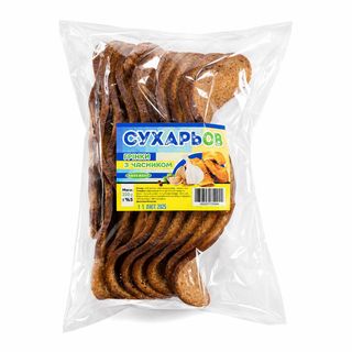 Грінки ЯЗИК житній ТМ"СухарьОВ"250г./10шт.см.Часник, шт