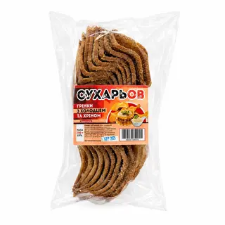 Грінки ЯЗИК житній ТМ"СухарьОВ"250г./10шт.см.Холдец Хрін, шт
