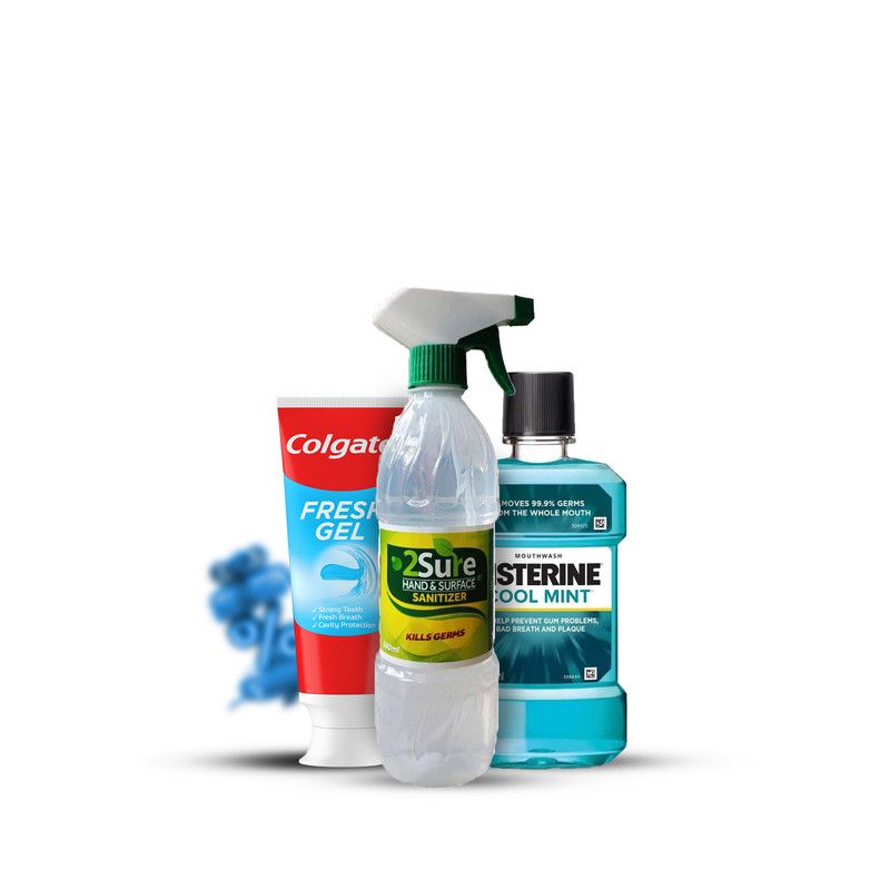 Colgate Gentle Care Pack: Mouthwash, Hand Sanitizer, Toothpaste