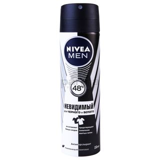 Nivea, Дезодорант Спрей Nivea Men 150М Невидимая Защита, шт, ШК: 4005900035622