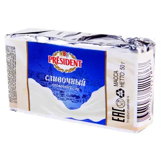 PREZIDENT კრემის ყველი, 45%, 50გ