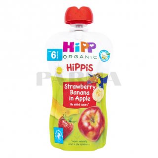 HiPP kašica u vrećici - jagoda, banana i jabuka, 4+ mj., 100 g