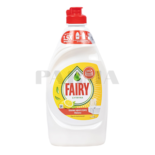 Fairy Lemon Washing Up Liquid. No Soaking, No Grease, No Fuss 450 ML