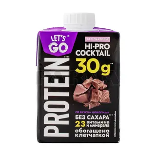 Ըմպելիք սպիտակուցային «Let`s Go Protein» շոկոլադ, առանց շաքար 500մլ