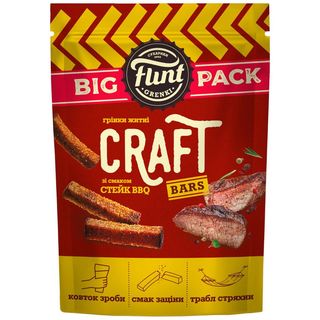 Грінки олівці житньо-пшеничні "Flint CRAFT Grenki" зі смаком стейк BBQ 120г