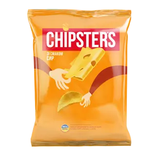 Чипси картопляні "CHIPSTER'S" зі смаком сиру 100г