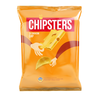 Чипси картопляні "CHIPSTER'S" зі смаком сиру 100г