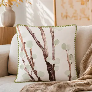 Cuscino divano 45x45 cm - foglie verdi