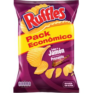 Patatas sabor jamón RUFFLES, bolsa 243 g (26693580)