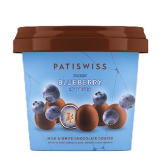 Patiswiss - გაყინული მოცვი რძიან და თეთრ შოკოლადში - 130 გ