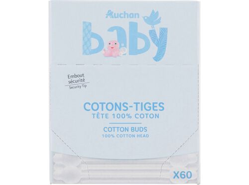 COTONETES AUCHAN BABY PROTEÇÃO 60UN