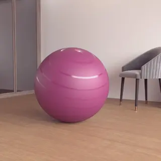 Bola de Ginástica e Pilates Tamanho 3 Resistente 75 cm Rosa
