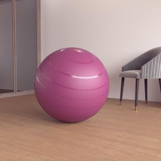 Bola de Ginástica e Pilates Tamanho 3 Resistente 75 cm Rosa