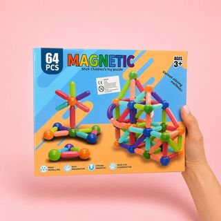 Set magnetic de construcție 64 piese  - Jucarii copii