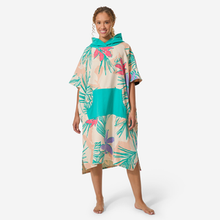 Poncho de surf Adulto a partir de 150 cm, 500 Lumi verde