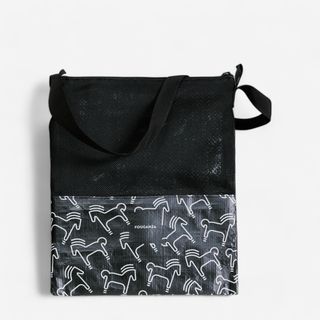 Saco Reciclado para Arrumação de Material Equitação Bege/Preto
