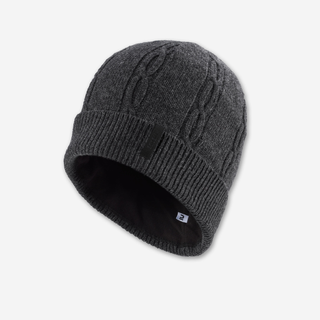 GORRO DE SKI LÃ COM TRANÇAS ADULTO CINZENTO
