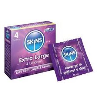 SKINS Extra Large Condoms, 4 Pack