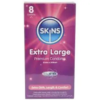 SKINS Extra Large Premium Condoms, 8 Pack