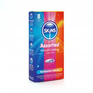 SKINS Premium Assorted Condoms, 8 Pack