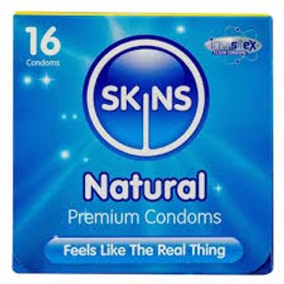 SKINS Natural Premium Condoms, 16 Pack