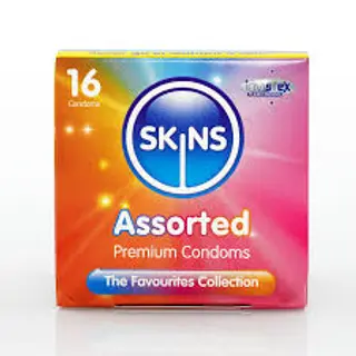 SKINS Premium Assorted Condoms, 16 Pack