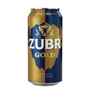Пиво 0,5 л Zubr Gold світле фільтроване пастеризоване 4,6% ж/б Чехія