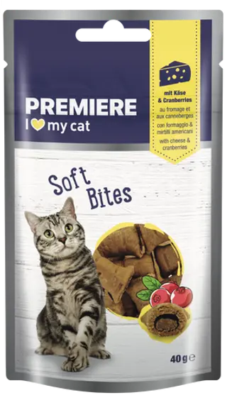 Promocja: 3 szt. - 15% Premiere Soft Bites Ser. Żurawina 40g