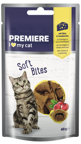 Promocja: 3 szt. - 15% Premiere Soft Bites Ser. Żurawina 40g