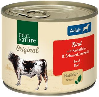 Promocja: 6 szt. - 15% Real Nature Adult wołowina puszka 200g
