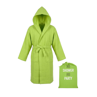 Accappatoio nido d'ape L/XL verde - No shower no party